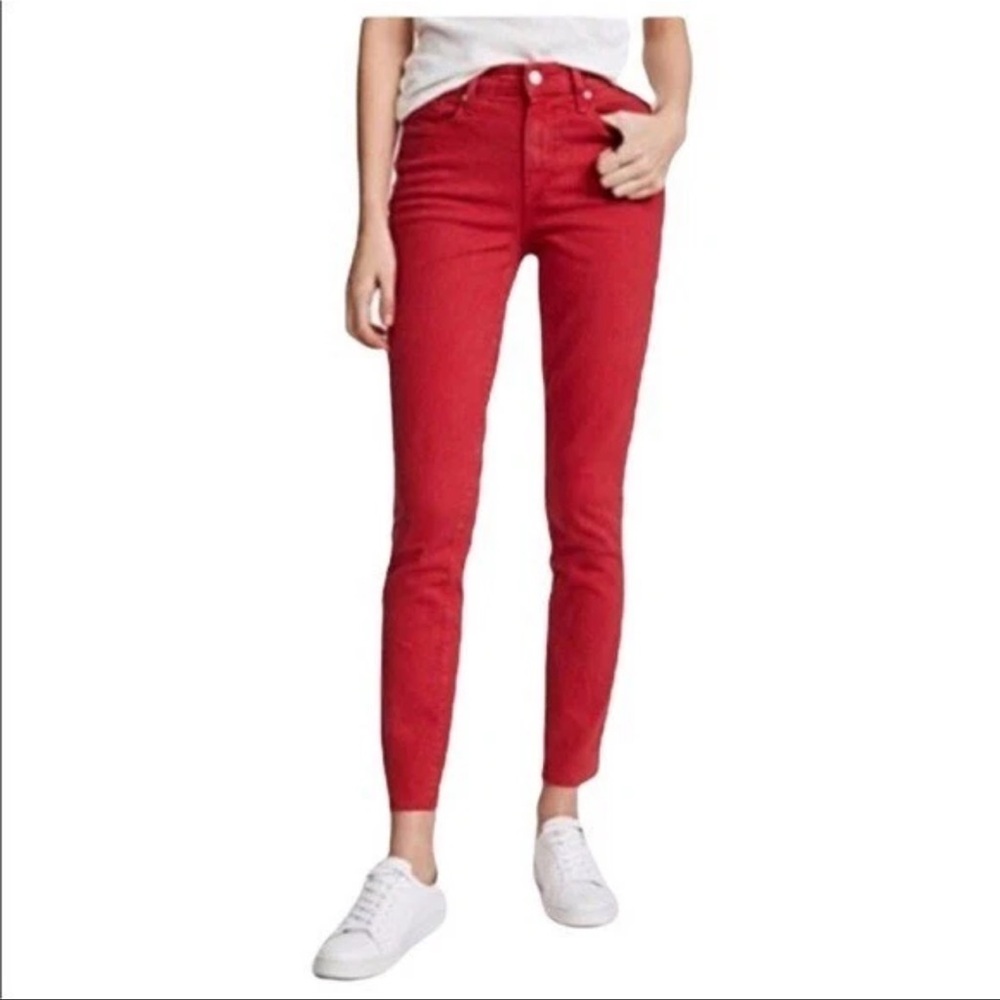 Paige Peg Skinny Red low rise five pocket jeans Pants Sz‎ 29